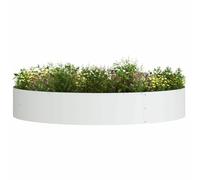 vidaXL Planter Ring 5 pcs White 120 x 120 x 20 cm Cold-rolled Steel