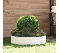 Planter Ring Set of 5 White 80 x 80 x 20 cm Cold-rolled Steel Outdoor Edge Large