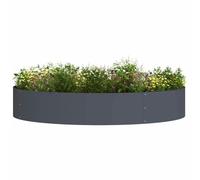 vidaXL Planter Ring Anthracite 120 x 120 x 20 cm Cold-rolled Steel, Modern Round Metal Planter, Sculptural Garden Decor, Durable Outdoor Steel Plant Frame, Minimalist Design Element