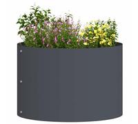 vidaXL Planter Ring Anthracite 30 x 30 x 20 cm Cold-rolled Steel | Sl nd modern cylindrical shape, Suitable for various settings, Made from robust metal material