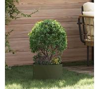 vidaXL Planter Ring Olive Green 30 x 30 x 20 cm Cold-rolled Steel