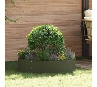 Planter Ring Olive Green Cold-Rolled Steel 80x80x20 cm Garden Border Outdoor XL
