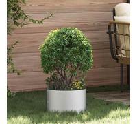 vidaXL Planter Ring Silver 30 x 30 x 20 cm Galvanised Steel