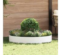 vidaXL Planter Ring White 120 x 120 x 20 cm Cold-rolled Steel