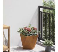 Garden Planter Weathering Steel 30x30x30cm Corrugated Steel Cube Planter Outdoor