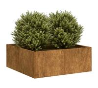 vidaXL Planter Rusty 80X80X30cm Weathering Steel, Brown