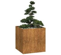 vidaXL Planter Rusty 80x80x80 cm Weathering Steel