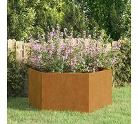 vidaXL Brown Corten Steel Garden Planter 45 x 90 x 90cm - Wilko