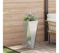 vidaXL Planter Silver 30 x 30 x 75 cm Galvanised Steel