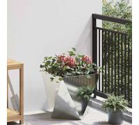 Garden Planter Galvanised Steel 40x40x40cm Corrugated Square Heavy-Duty Outdoor