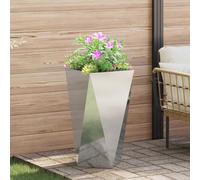 vidaXL Planter Silver 40 x 40 x 75 cm Galvanised Steel