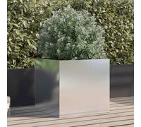 vidaXL Planter Silver 49x47x46 cm Stainless Steel UK