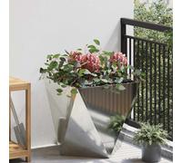 vidaXL Planter Silver 50 x 50 x 50 cm Galvanised Steel