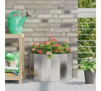vidaXL Planter Silver 60 x 30 x 35 cm Stainless Steel
