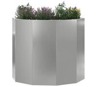 vidaXL Planter Silver 60 x 60 x 50 cm Galvanised Steel
