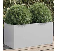 vidaXL Planter Silver 62x30x29 cm Galvanised Steel