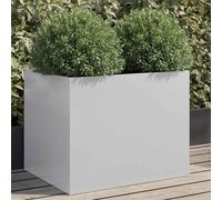 Planter Raised Garden Bed Plant Pot Flower Pot Grey Weathering Steel vidaXL