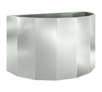 vidaXL Planter Silver 90 x 45 x 50 cm Galvanised Steel, Garden and Terrace, Durable Outdoor Planter, Decorative Container, Steel Holder, Greenhouse Pot, Floral Box, Yard Accent