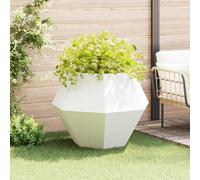 vidaXL Planter White 100 x 100 x 80 cm Steel