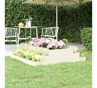 vidaXL Planter White 110x110x27 cm Solid Wood Pine, White