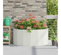 vidaXL Planter White 120 x 60 x 50 cm Steel