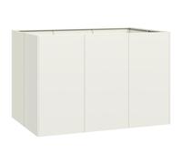 vidaXL Planter White 120x80x80 cm Steel plant pot plant stand raise bed