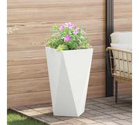 vidaXL Planter White 40 x 40 x 75 cm Steel