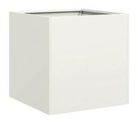 vidaXL Planter White 40x40x40 cm Cold-rolled Steel plant pot plant stand