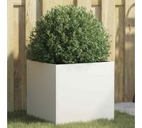 vidaXL Planter White 42x40x39 cm Steel UK