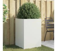 vidaXL Planter White 52X48X75cm Cold-rolled Steel, White