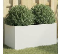 vidaXL Planter White 62x30x29 cm Steel