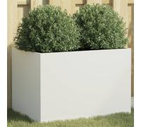 vidaXL Planter White 62x40x39 cm Cold-rolled Steel, White