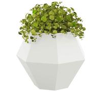 vidaXL Planter White 75 x 75 x 60 cm Steel, Outdoor Planter, Durable Plant Holder for Garden Decor, Terrace Box, Rectangular Herb, Steel Window Flower Container