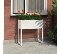vidaXL Planter White 78x40x81 cm Solid Wood Pine