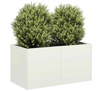 vidaXL Planter White 80x40x40 cm Cold-rolled Steel