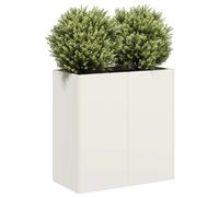 vidaXL Planter White 80x40x80 cm Cold-rolled Steel