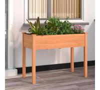 vidaXL Planter with Liner Brown 118x59x76 cm Solid Wood Fir UK HOT