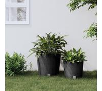 vidaXL Planter with Removable Inner Anthracite 35 / 37.5 L PP Rattan