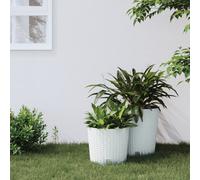 (white, 15.3 l) vidaXL Planter Raised Bed with Removable Inner Anthracite 15 / 15.3 L PP Rattan