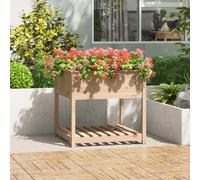 vidaXL Planter with Shelf 82.5x82.5x81 cm Solid Wood Pine