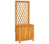 vidaXL Planter with Trellis 55x29.5x132 cm Solid Wood Acacia