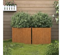 vidaXL Planters 2 pcs 32x30x29 cm Corten Steel