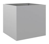 vidaXL Planters Flower Box Plant Pot Raised Bed 2 pcs Silver Galvanised Steel