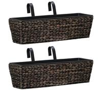 Planters Raised Bed Plant Stand Flower Box Indoor 2 pcs Water Hyacinth vidaXL