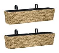 vidaXL Planters Raised Bed Plant Stand Flower Box Indoor 2 pcs Water Hyacinth