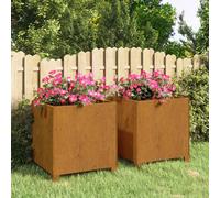 Garden Raised Bed Planter Pot with Legs Rusty Corten Steel vidaXL