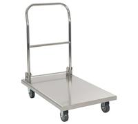 vidaXL Platform Wagon Silver 82x53x86 cm Stainless Steel