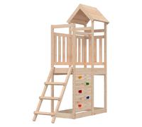 vidaXL Play Tower Brown 110.5 x 52.5 x 214 cm Solid Pine Wood