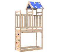 vidaXL Play Tower Brown 110.5 x 52.5 x 215 cm Solid Pine Wood