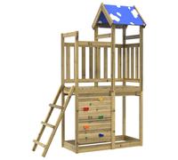 vidaXL Play Tower Brown 110.5 x 52.5 x 215cm Solid Impregnated Wood